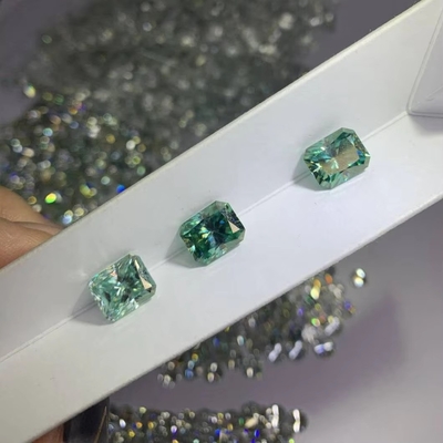 Parlak Sarı Moissanite Gem Radiant Cut GRA VVS Altın Yüzük için Moissanite Elması