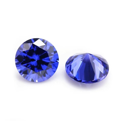 Toptan 3A Renkler CZ Taşlar Yuvarlak Kesim 3.0mm-9.0mm Kübik Boş Moissanite Elmas Gümüş Mücevherler için