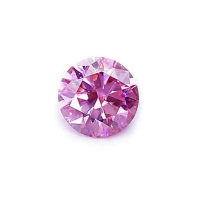 GRA Sertifikası Pembe Renk 3mm 12mm Moissanite Elmas VVS1 Yuvarlak Parlak Kesilmiş Moissanite Taşları