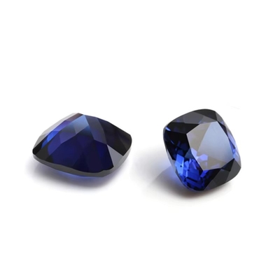 Eşsiz Moissanite Sentetik Safir Taş Yastığı Kesim 34# Mavi Korundum Yumuşak Taş Mücevher Yapımı İçin