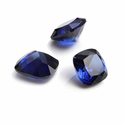 Eşsiz Moissanite Sentetik Safir Taş Yastığı Kesim 34# Mavi Korundum Yumuşak Taş Mücevher Yapımı İçin