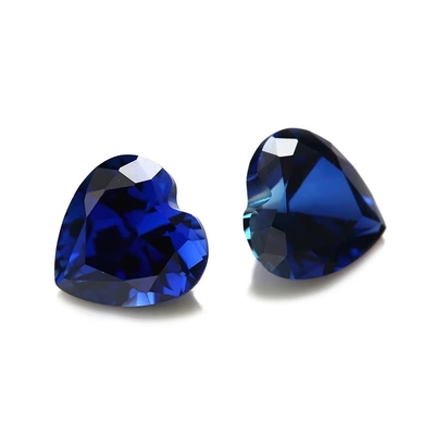 Değerli taşlar Sıfır Değerli taş Kalp Kesim 3x3mm 10x10mm 33# 34# Mavi safir Sentetik taşlar