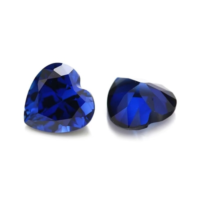 Değerli taşlar Sıfır Değerli taş Kalp Kesim 3x3mm 10x10mm 33# 34# Mavi safir Sentetik taşlar