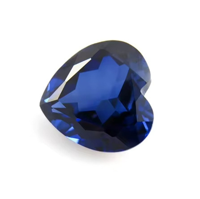 Değerli taşlar Sıfır Değerli taş Kalp Kesim 3x3mm 10x10mm 33# 34# Mavi safir Sentetik taşlar