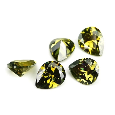 Vintage moissanite nişan yüzükleri gevşek mücevherler çeşitli renkler inci şekli 6x4mm sentetik kübik zirkonya