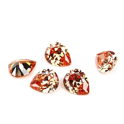 Vintage moissanite nişan yüzükleri gevşek mücevherler çeşitli renkler inci şekli 6x4mm sentetik kübik zirkonya