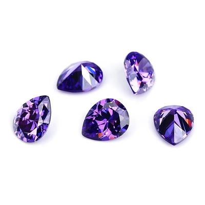Vintage moissanite nişan yüzükleri gevşek mücevherler çeşitli renkler inci şekli 6x4mm sentetik kübik zirkonya