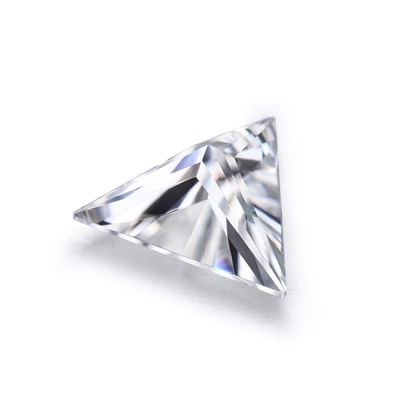 D Renksiz Sentetik Moissanite Üçgen Kesim VVS1 Boş Moissanite Elmas 5 Karat Yüzük