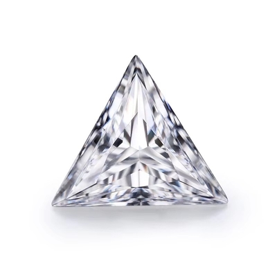 D Renksiz Sentetik Moissanite Üçgen Kesim VVS1 Boş Moissanite Elmas 5 Karat Yüzük
