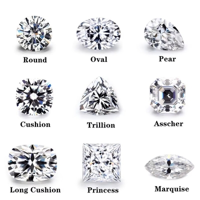 D Renksiz Sentetik Moissanite Üçgen Kesim VVS1 Boş Moissanite Elmas 5 Karat Yüzük