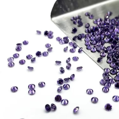 Toptan 3A Renkli Cz Taşlar Küçük Boyut Yuvarlak Kesim 0.8mm 3mm Sıfır Taş Sentetik Kübik Zirkonya Satılık
