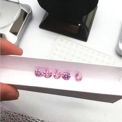 Fabrika Toptan Pembe Moissanite Elmas Yuvarlak Parlak Kesim 3.0mm-12.0mm VVS1 gevşek moissanite taşları 4 karat halka