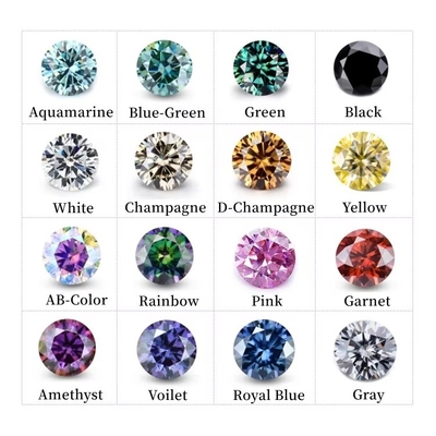 Fabrika Toptan Pembe Moissanite Elmas Yuvarlak Parlak Kesim 3.0mm-12.0mm VVS1 gevşek moissanite taşları 4 karat halka