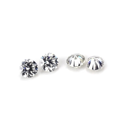 toptan gevşek küçük Moissanite Yuvarlak kesim 0.8mm- 3mm Hip Hop mücevherleri için kara başına beyaz D moissanite elmas VVS1