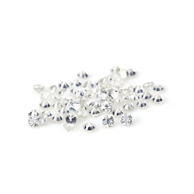 toptan gevşek küçük Moissanite Yuvarlak kesim 0.8mm- 3mm Hip Hop mücevherleri için kara başına beyaz D moissanite elmas VVS1