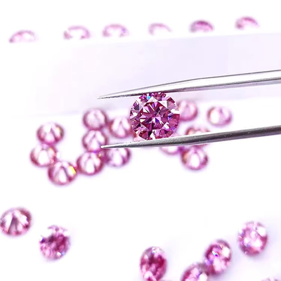 GRA Sertifikası 1ct yuvarlak kesim 6.5mm VVS1 Beyaz Pembe Sarı Sarı Şampanya Mavi Yeşil Mücevherler için Moissanite Elması