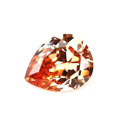 Şampanya Rengi Zirkon Sıfır Taş Pear Şekli 10x8mm Sentetik Kübik Zirkonya Moissanite