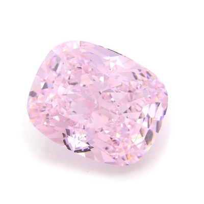 4k Dondurulmuş Cz Taşları Pembe Renk Yastık Şekli 7x6mm 10x8mm Sıfır Taş Sentetik Kübik Zirkonya