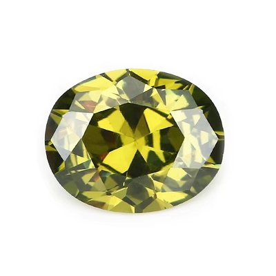Moissanite küpeler mücevherler pembe peridot granet sarı cz taşlar oval şekil 12x10mm sentetik kübik zirkonya için yüzük