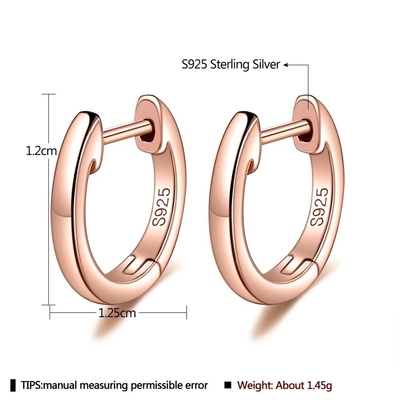 Altın kaplama 925 Sterling Gümüş Sıradan Manşet Kolye Altın Vermeil Hoop Huggie Küçük Stud Kolye Kadınlar Mücevher