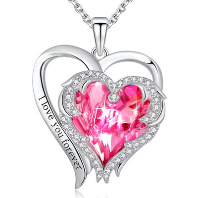 0.9x1.18in 0.22oz Aşk Kalp Kolye Kolye SGS Trendy Kristal Kalp Kolye