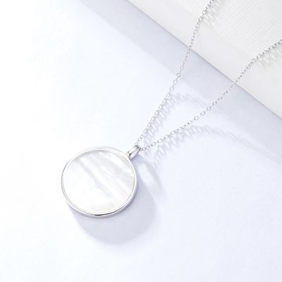 0.6in PVD Kaplama Gümüş Takı Kolye 10 Gram CZ Kolye
