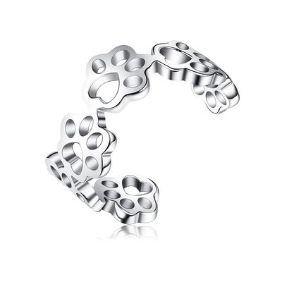 Pet Paw S925 Gümüş Açılış Yüzük Moda Erkek Ve Kadın Yüzükler