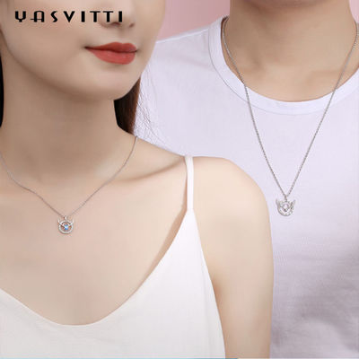 14x16mm 15in Geyik Boynuzu Kolye Gümüş 3A CZ Boynuz Kolye Kolye