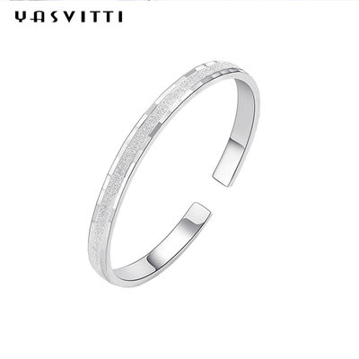 0.08oz 2in Katı Gümüş Charm Bilezik S925 OEM Bayan Ayarlanabilir Bileklik