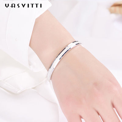 0.08oz 2in Katı Gümüş Charm Bilezik S925 OEM Bayan Ayarlanabilir Bileklik