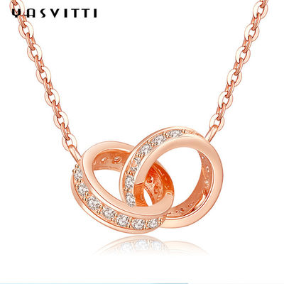 6.7X8.2mm 2.08g Gümüş Zincir Kolye 18k Plaka Çift Halkalı Kolye