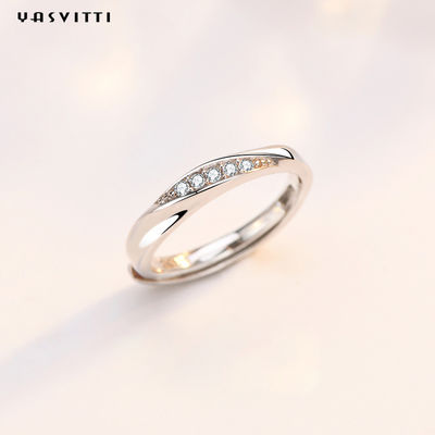 0.7in 0.06oz Gümüş Takı Yüzükler Anne Trendy Twisted Band Yüzük