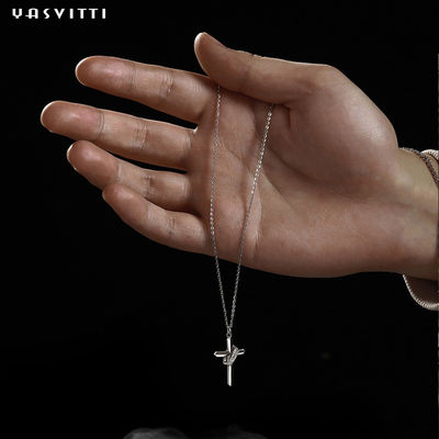 0.5M 1.92 Gram Gümüş Kolye Zincirleri 24k Nikelsiz Çapraz Zincir Kolye