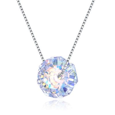 43cm Kristal Top Kolye Kolye 18k Valentine Antik Gümüş Kolye SGS