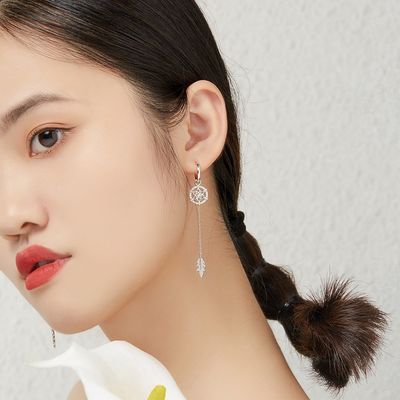 0.26ft 1.2g Gümüş Takı Küpeler 3A CZ Kristal Top Küpeler SGS