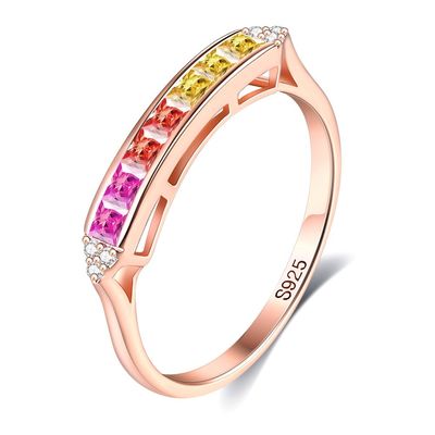 hipoalerjenik 0.14cm 2 Gram Gümüş Takı Yüzük Kristal Yüzük
