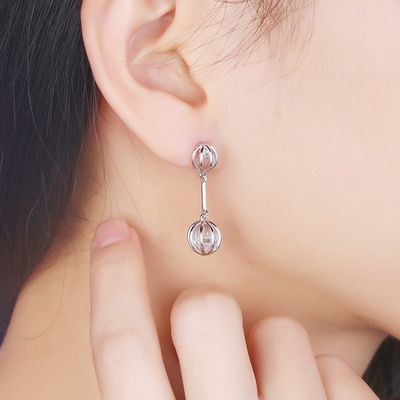 0.12oz 2.8X0.8cm Safir Vidali Küpeler Alaşım Zirkon Taşlı Küpeler