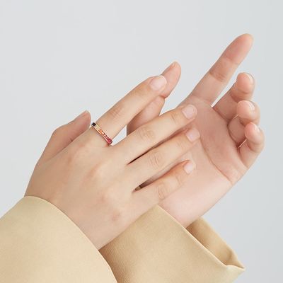 8.3in 0.07oz Som Gümüş Kristal Yüzük 14k Kübik Zirkonya Alyans ODM