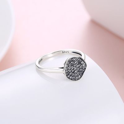 Moda Yüzük Zirkon Pırlanta Taşlı 925 Ayar Gümüş Nişan Alyans Yüzük Kadınlar Için