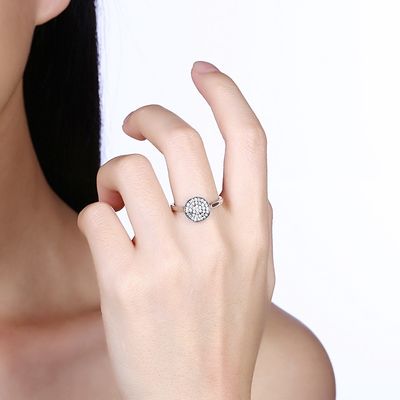 Moda Yüzük Zirkon Pırlanta Taşlı 925 Ayar Gümüş Nişan Alyans Yüzük Kadınlar Için