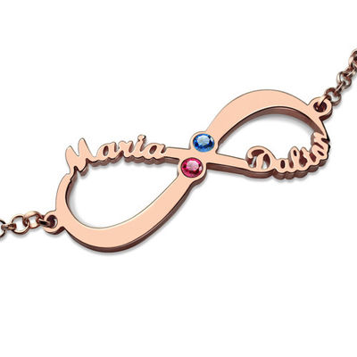 1.76in 5 Gram Özel Gümüş Bileklik Birthstone 5A CZ İsim Harf Bileklik
