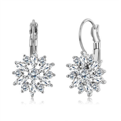 21mm Kristal 2.14g Özel Halka Küpe OEM Dangle Bırak Çember Küpe Takı